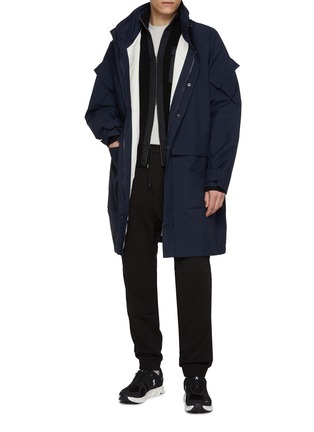 模特儿示范图 - 点击放大 - HERNO - Elasticated Drawstring Waist Cotton Pants