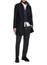 模特儿示范图 - 点击放大 - HERNO - Single Breasted Notch Lapel Herringbone Coat