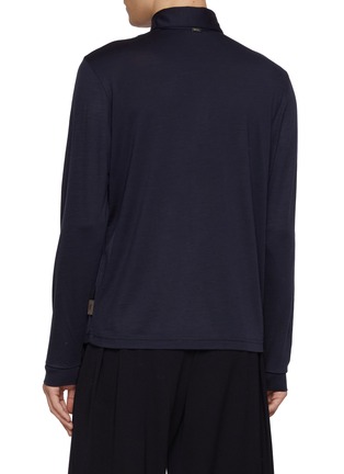 背面 - 点击放大 - HERNO - Long Sleeve Wool Polo Top