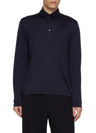 首图 - 点击放大 首图 - 点击放大 - HERNO - Long Sleeve Wool Polo Top