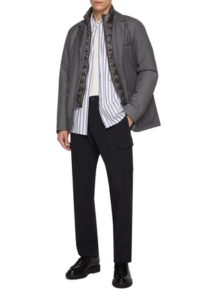 模特儿示范图 - 点击放大 - HERNO - Single Breasted Notch Lapel Blazer