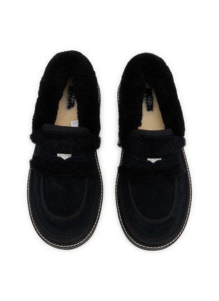 细节 - 点击放大 - UGG - X sacai Flat Platform Suede Shearling Loafers