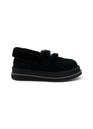 首图 - 点击放大 - UGG - X sacai Flat Platform Suede Shearling Loafers
