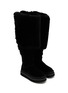 细节 - 点击放大 - UGG - X sacai Flat Thigh High Suede Shearling Boots