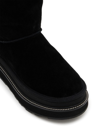 细节 - 点击放大 - UGG - X sacai Flat Thigh High Suede Shearling Boots