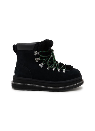 首图 - 点击放大 - UGG - X sacai Flat Platform Ankle Suede Shearling Hiker Boots