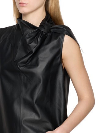  - YVES SALOMON - Wrap Neck Leather  Top