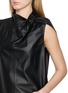  - YVES SALOMON - Wrap Neck Leather  Top