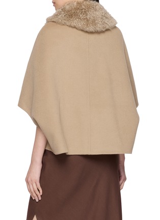 背面 - 点击放大 - YVES SALOMON - Fur Collar Cropped Cashmere Cape