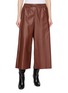 首图 - 点击放大 - YVES SALOMON - Elasticated Wide Leg Leather Pants