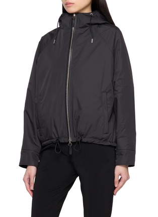 细节 - 点击放大 - YVES SALOMON - Hooded Zip Up Wool Jacket