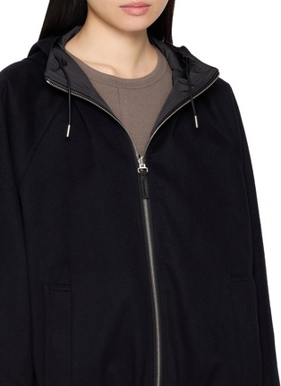  - YVES SALOMON - Hooded Zip Up Wool Jacket