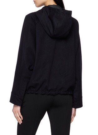 背面 - 点击放大 - YVES SALOMON - Hooded Zip Up Wool Jacket