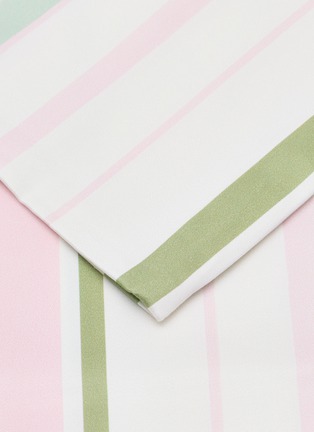 细节 –点击放大 - LAGOM - Cotton Twin Size Bed Set of 4 — Light Pink/Light Green Stripes