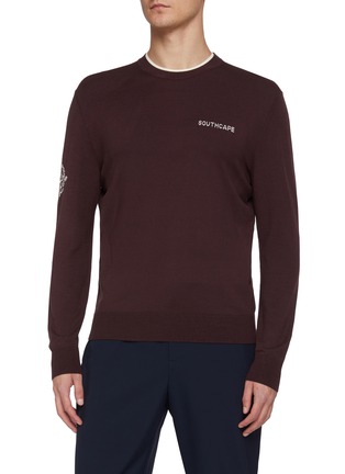 首图 - 点击放大 - SOUTHCAPE - Logo Emblem Intarsia Sleeve T-Shirt