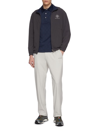 模特儿示范图 - 点击放大 - SOUTHCAPE - Monogram Logo Quick Dry Polo Shirt