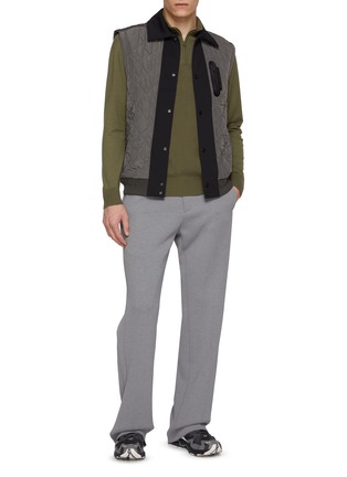 模特儿示范图 - 点击放大 - SOUTHCAPE - Stand Collar Panel Top