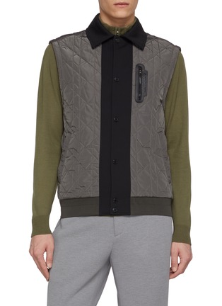 首图 - 点击放大 - SOUTHCAPE - Quilted Panel Button Up Vest