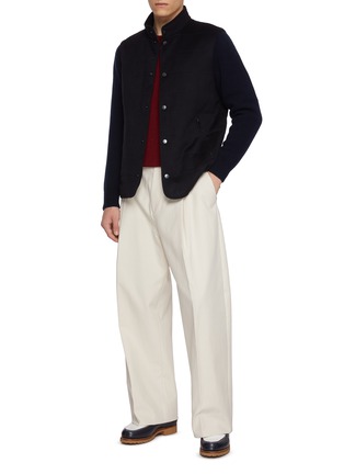 模特儿示范图 - 点击放大 - EQUIL - Stand Collar Hybrid Wool Cashmere Jacket