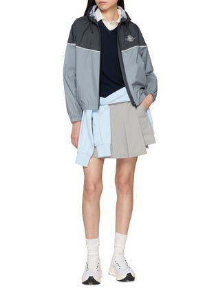 模特儿示范图 - 点击放大 - SOUTHCAPE - Double Layered Long Sleeve Wool Top