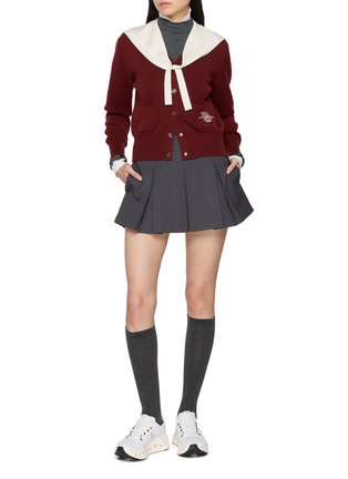 模特儿示范图 - 点击放大 - SOUTHCAPE - 水手领针织开衫