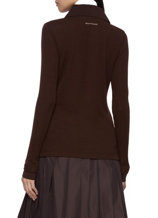 背面 - 点击放大 - SOUTHCAPE - 拼接领羊毛 POLO 衫