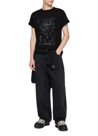 模特儿示范图 - 点击放大 - RICK OWENS - 印花纯棉短袖 T 恤