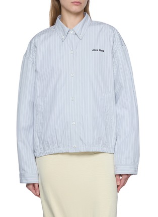 首图 - 点击放大 - MIU MIU - Long Sleeve Striped Jacket