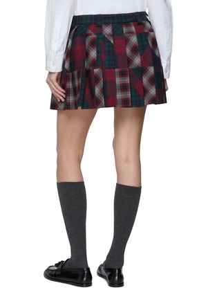 背面 - 点击放大 - MIU MIU - Plaid Patchwork Pleated Wool Mini Skirt