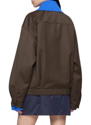 背面 - 点击放大 - MIU MIU - 撞色领飞行员夹克