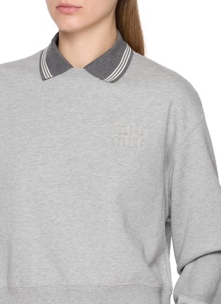  - MIU MIU - 撞色领纯棉套头卫衣