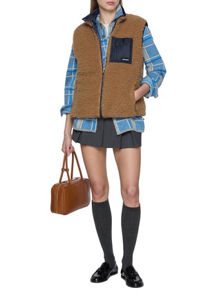 模特儿示范图 - 点击放大 - MIU MIU - Teddy Wool Down Vest