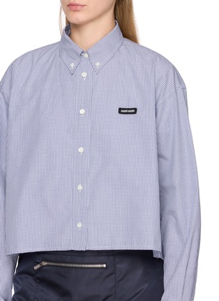  - MIU MIU - Chequered Cotton Poplin Shirt