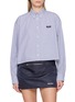 首图 - 点击放大 - MIU MIU - Chequered Cotton Poplin Shirt