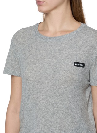  - MIU MIU - LOGO 饰纯棉 T 恤