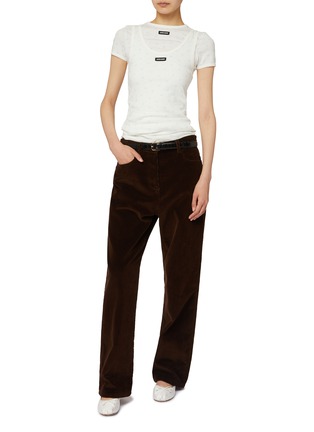 模特儿示范图 - 点击放大 - MIU MIU - 印花背心