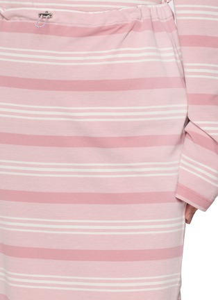  - PRADA - 条纹纯棉中长半身裙