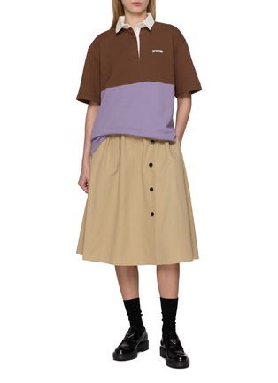 模特儿示范图 - 点击放大 - PRADA - 拼色 POLO 衫