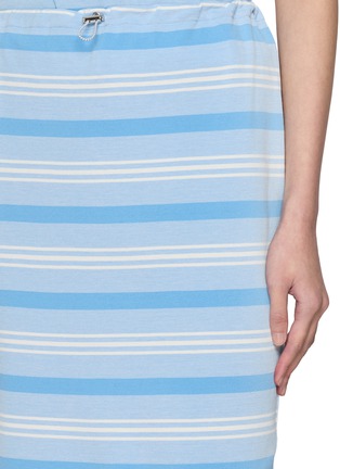  - PRADA - Striped Elasticated Waist Cotton Jersey Midi Skirt