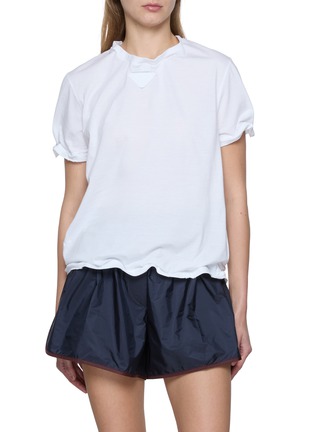 首图 - 点击放大 - PRADA - 纯棉卷边短袖 T 恤