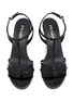 细节 - 点击放大 - PRADA - 55 Patent Leather Wedge Sandals