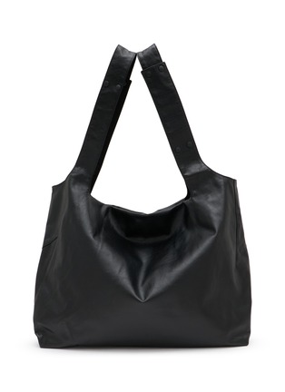 细节 - 点击放大 - DISCORD YOHJI YAMAMOTO - Leather Snap-Button Tote Bag