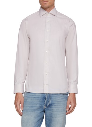 首图 - 点击放大 - ETON - Spread Collar Cotton Twill Shirt