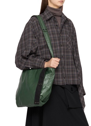 正面 -点击放大 - DISCORD YOHJI YAMAMOTO - Rev Dot Leather Tote Bag