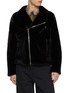 首图 - 点击放大 - KRUF - Asymmetrical Mink Fur Leather Biker Jacket