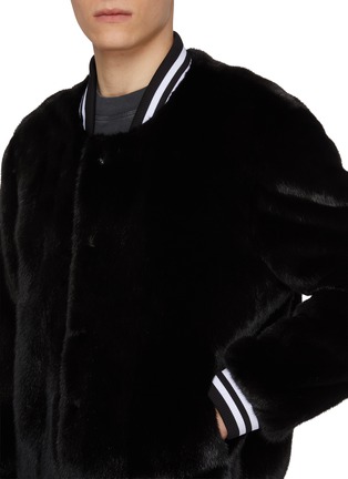  - KRUF - Button Up Mink Fur Bomber Jacket