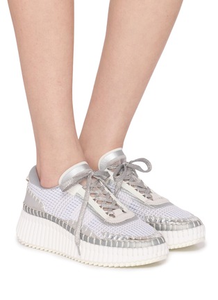 模特儿示范图 - 点击放大 - CHLOÉ - Nama Women's Platform Sneakers