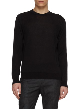 首图 - 点击放大 - JOHN SMEDLEY - Crewneck Cotton Cashmere Sweater