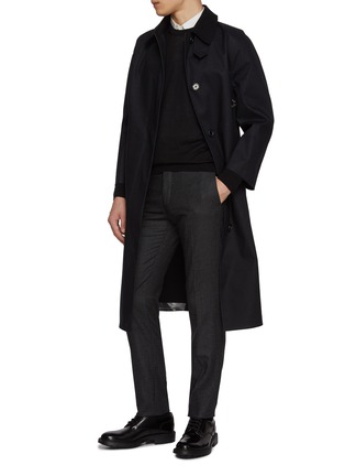 模特儿示范图 - 点击放大 - JOHN SMEDLEY - Crewneck Cotton Cashmere Sweater