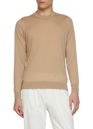 首图 - 点击放大 - JOHN SMEDLEY - Crewneck Cotton Cashmere Sweater